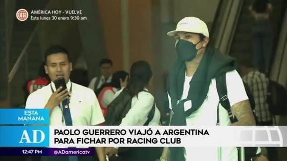 Paolo Guerrero viajó a Argentina y dejó dardo a directivos de Alianza Lima (América TV)