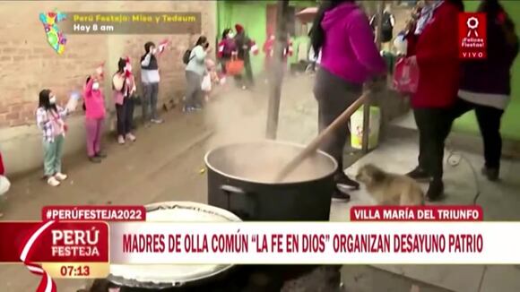 Fiestas Patrias: madres de olla común "La fe en Dios" organizan desayuno patrio