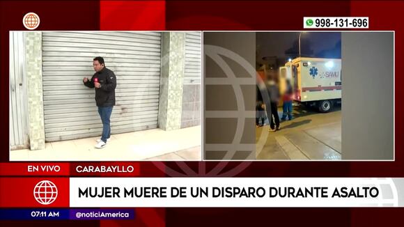 Carabayllo: mujer muere de un disparo en la cabeza