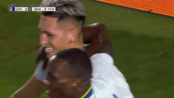 Gol de Luis Vázquez para el 3-2 de Boca vs. U. de Chile. (Video: ESPN)