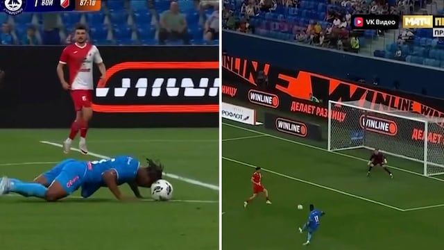 De cabeza y desde el suelo: la genial asistencia en Rusia que da la vuelta al mundo