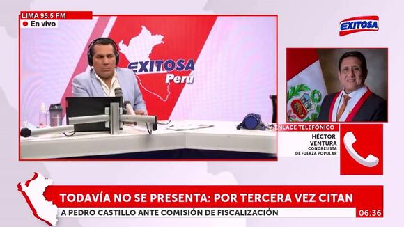 Declaraciones del congresista Héctor Ventura