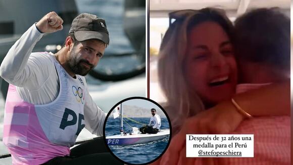 Familia de Stefano Peschiera festeja