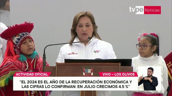 Dina Boluarte en actividad oficial en Los Olivos