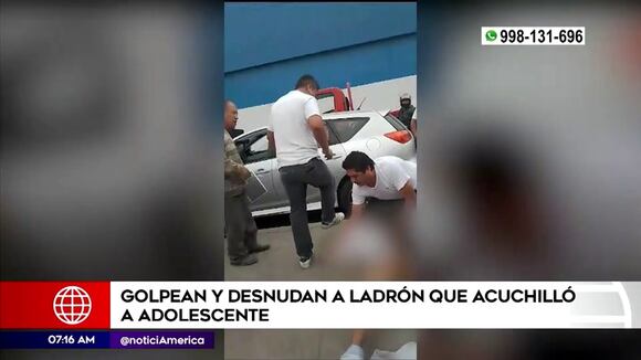 Golpean y desnudan a ladrón