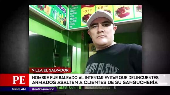 VES: delincuentes atacan a balazos a dueño de sanguchería que intentó frustrar robo a clientes