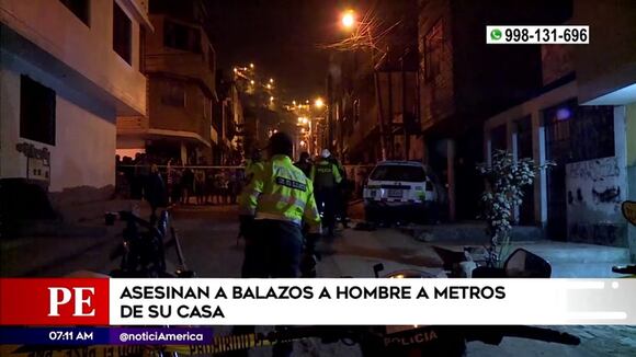 Asesinan a balazos a hombre a metros de su casa