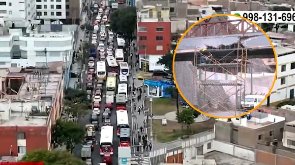 Chorrillos: gran congestión vehicular por cierre de un tramo de la Costa Verde por puente dañado