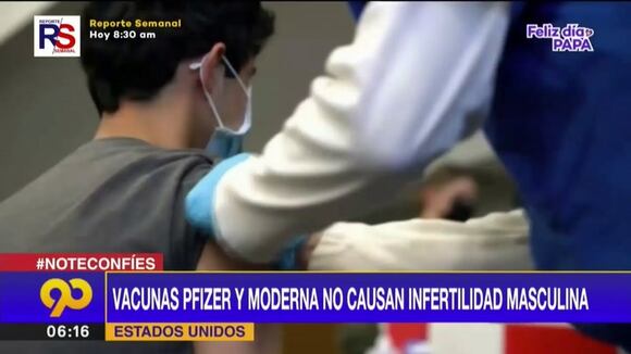 Estudio asegura que vacunas Pfizer y Moderna no causa infertilidad masculina