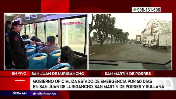 San Juan de Lurigancho: policía realiza operativo en buses