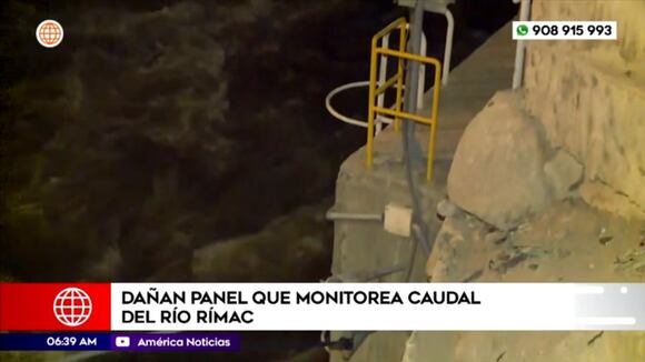 Panel que mide caudal de río Rímac es dañado