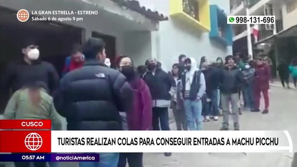 Turistas realizan colas para conseguir entradas a Machu Picchu