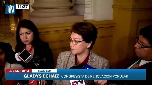 Declaraciones de la congresista Gladys Echaíz