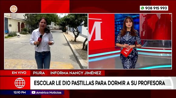 Piura: menor droga a profesora al regalarle una tajada de torta