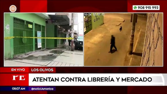 Los Olivos: atentan contra librería y mercado