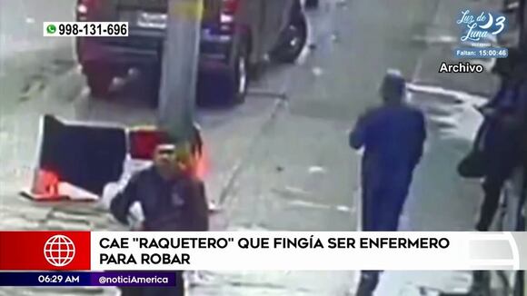 Capturan raquetero que fingía ser enfermero para robar