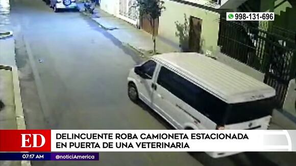 Roban camioneta estacionada frente a veterinaria
