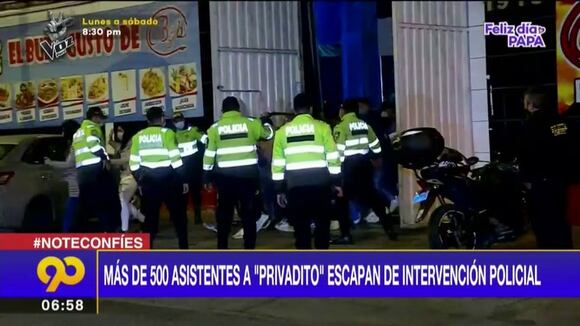 SJL: Más de 500 personas fueron sorprendidas por la policía en fiesta COVID