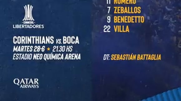 Así fue la alineación de Boca Juniors en Copa Libertadores