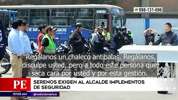 Serenos de San Juan de Lurigancho hacen pedido a alcalde