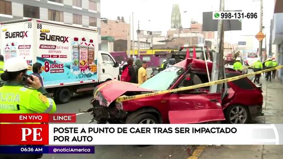 Poste a punto de caer en Lince