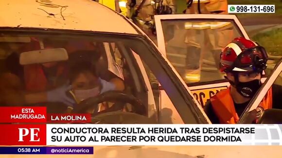 La Molina: mujer sufre aparatoso accidente tras quedarse dormida al volante