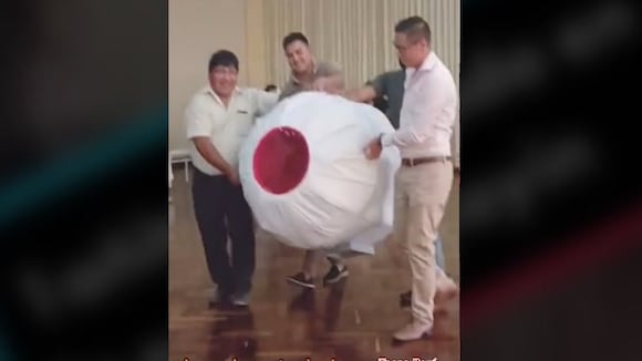 Fiesta temática de Dragon Ball es viral tras llegada del cumpleañero (Video: TikTok/@rose.yayita).