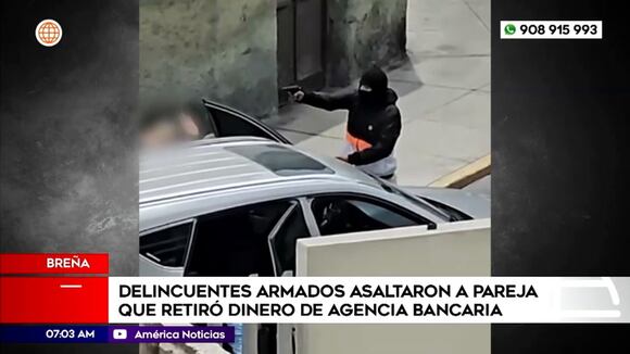Breña: asalto a pareja que retiró dinero de agencia bancaria