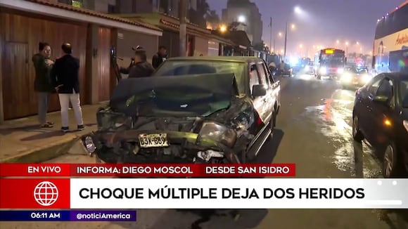 San Isidro: Choque múltiple dejó varios heridos