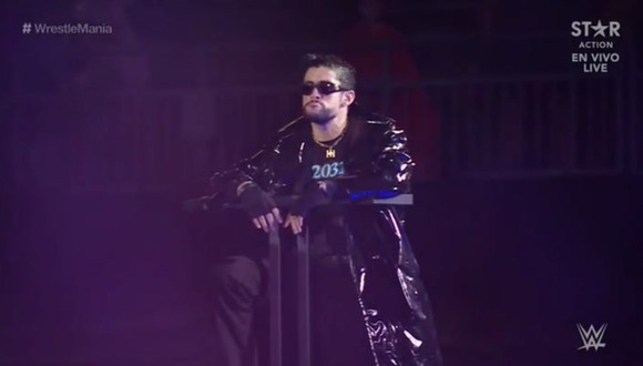 Con un camión y fuegos artificiales: así fue la entrada de Bad Bunny a WrestleMania 37 | VIDEO