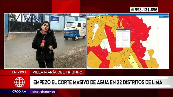 Corte masivo de agua