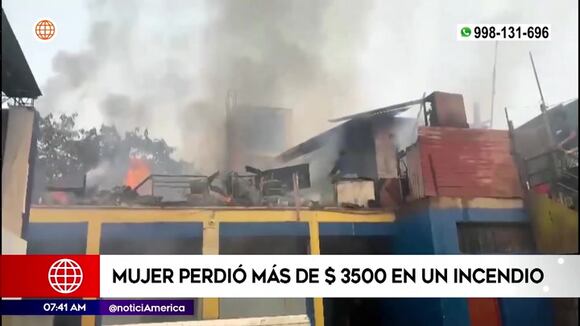 Mujer pierde sus ahorros en incendio