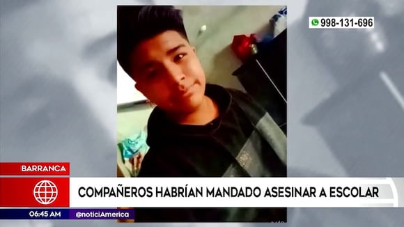 Barranca: Escolar asesinado de balazo