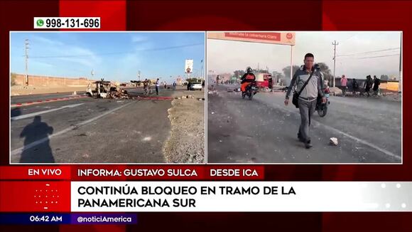 Bloquean tramo de la Panamericana Sur