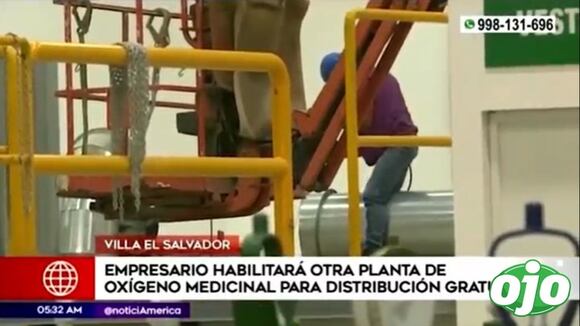 Covid-19: Empresario habilitará planta de oxígeno medicinal para distribución gratuita | Diario OJO
