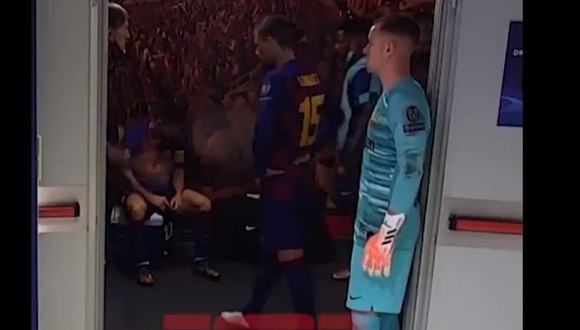 La imagen más devastadora de Lionel Messi en el vestuario del Barcelona.