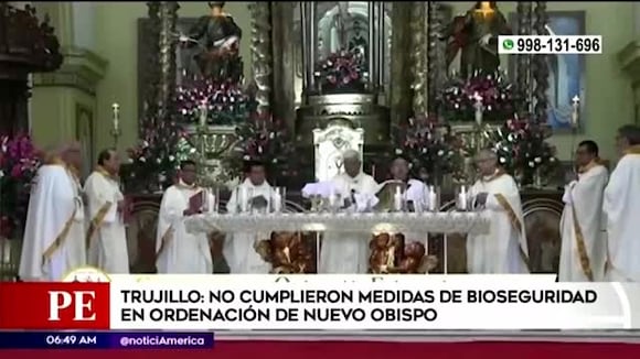 Trujillo: Arzobispado realiza ceremonia sin seguir protocolos de bioseguridad