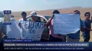 Operadores turísticos bloquearon ingreso a reserva de Paracas