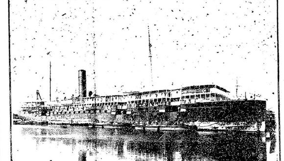 El vapor “Colombia”, que empezó a navegar en el año 1899, se encontraba bajo el mando del capitán Gronow al encallar en las costas del norte del Perú. (Foto: GEC Archivo Histórico).