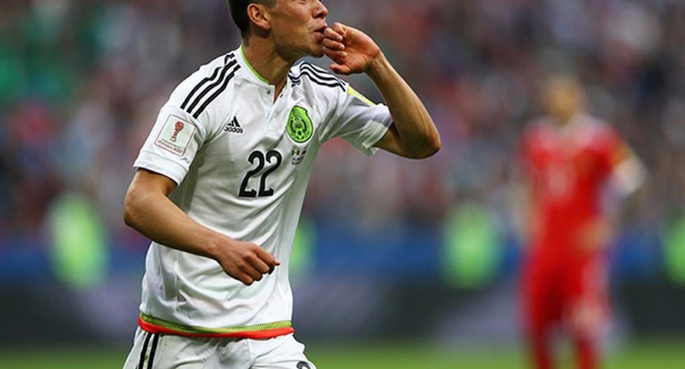 Hirving Lozano marcó el 2-1 parcial a favor de la selección mexicana sobre Rusia en la Copa Confederaciones. (Foto: Getty Images)