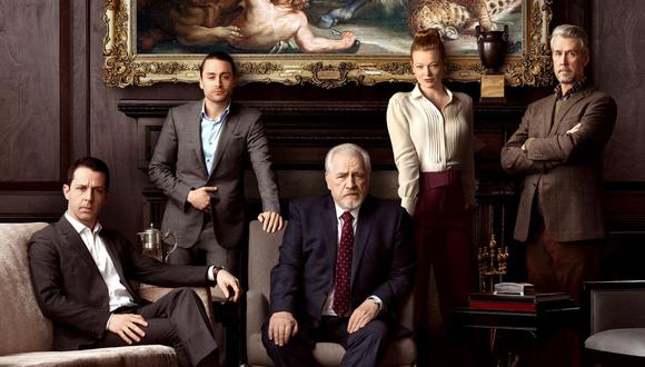 Logan Roy y sus cuatros hijos: la disfuncional y ambiciosa familia de "Succession", notable serie de HBO.