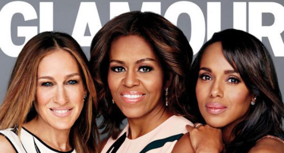 Michelle Obama junto a Sarah Jessica Parker y Kerry Washington. (Foto: Difusión)