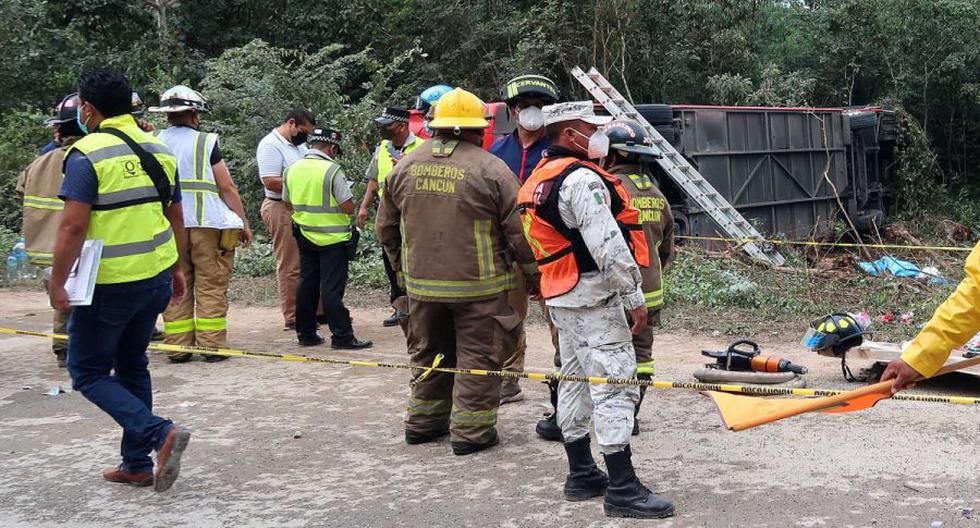 Bus accident near the Mexican Caribbean leaves 8 dead and 15 injured