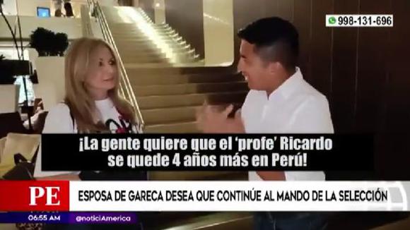 Ricardo Carreca's wife spoke with the Peruvian team for a possible renovation.  (Video: American Television)