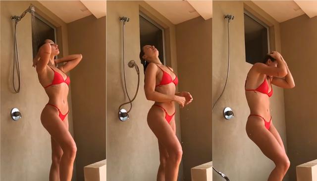 El accidente en la ducha de la modelo Charly Jordan mientras quería verse sexy. (charlyjordan /&nbsp;Instagram)&nbsp;