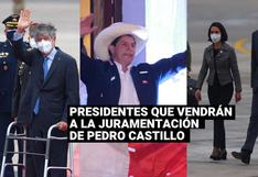 Conoce a los presidentes que vendrán a la juramentación de Pedro Castillo