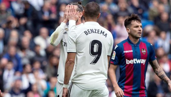 Real Madrid cayó 2-1 ante Levante por la fecha 9° de la Liga española | VIDEO. (Foto: AFP)