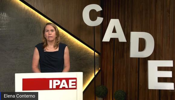 "Esperamos que muchos más se unan a impulsar los retos que se han visto en este CADE", dijo Elena Conterno, presidenta de IPAE. (Foto: Captura)