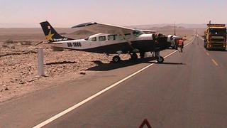 Nasca: avioneta aterrizó de emergencia en la Panamericana Sur