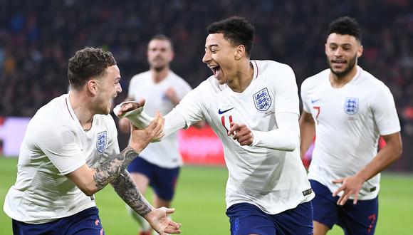 La selección de Inglaterra se impuso en el duelo amistoso de preparación sobre Holanda con gran anotación de Jesse Lingard. (Foto: AFP)